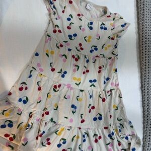 Hanna Andersson Short Sleeve Colorful Cherry Print Kids Dress 6-7/120